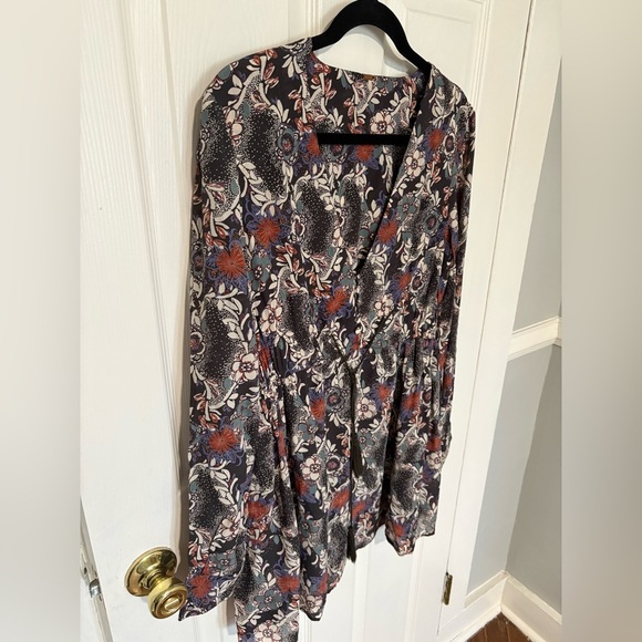 Free People Stealing Fire Floral Gauze Mini Dress | Size Small | Boho Style - Picture 6 of 15
